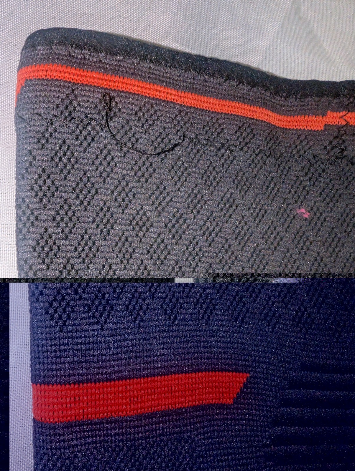 Modvel Knee Brace Large Compression Sleeve 2-Pack Black Orange Unisex Pair EUC