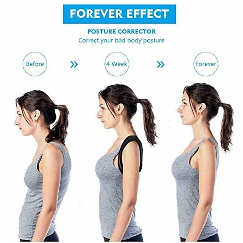 Men Women Adjustable Posture Corrector Back Shoulder Therapy Support Brace Belt