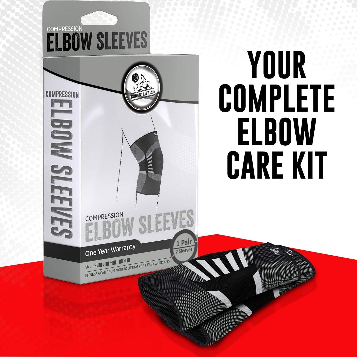 Adjustable Elbow Brace for Tennis & Golf – Durable Compression Sleeves – 2 Pack