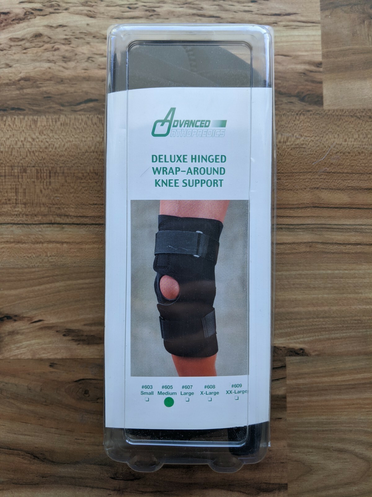 Advanced Orthopedics DELUXE Hinged Wrap Around Knee Brace Support Compression M