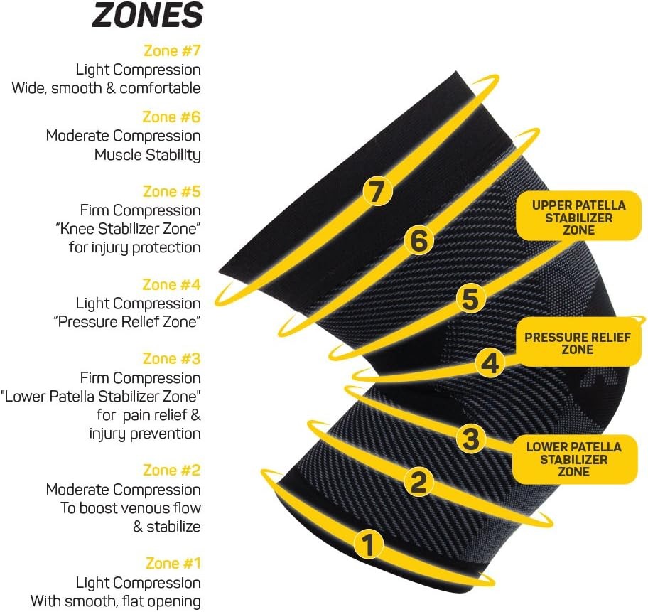 OS1st KS7 Performance Knee Sleeve (Small Black)