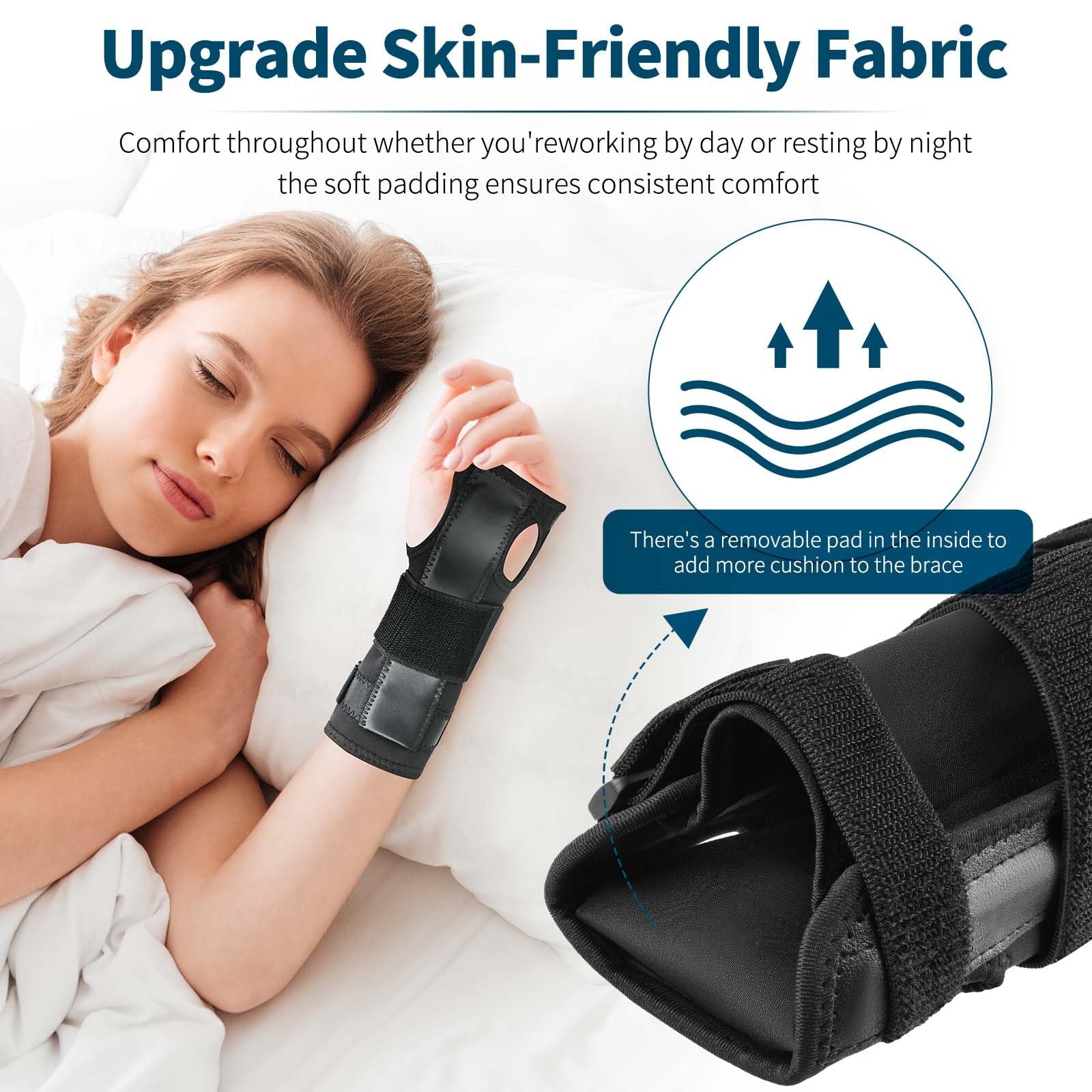 Carpal Tunnel Wrist Brace, Hand & Supports & Splints S/M (1pic), Black