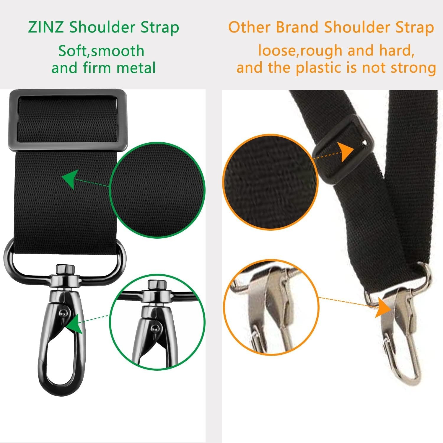 Shoulder Strap 58″ Ultra-Thick Fixed Padded and Adjustable Buckles Crossbody …