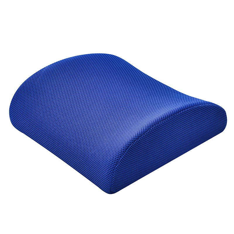 Memory Foam Lumbar Back Support Cushion Mesh/Velvet Surface Waist Back Pillow