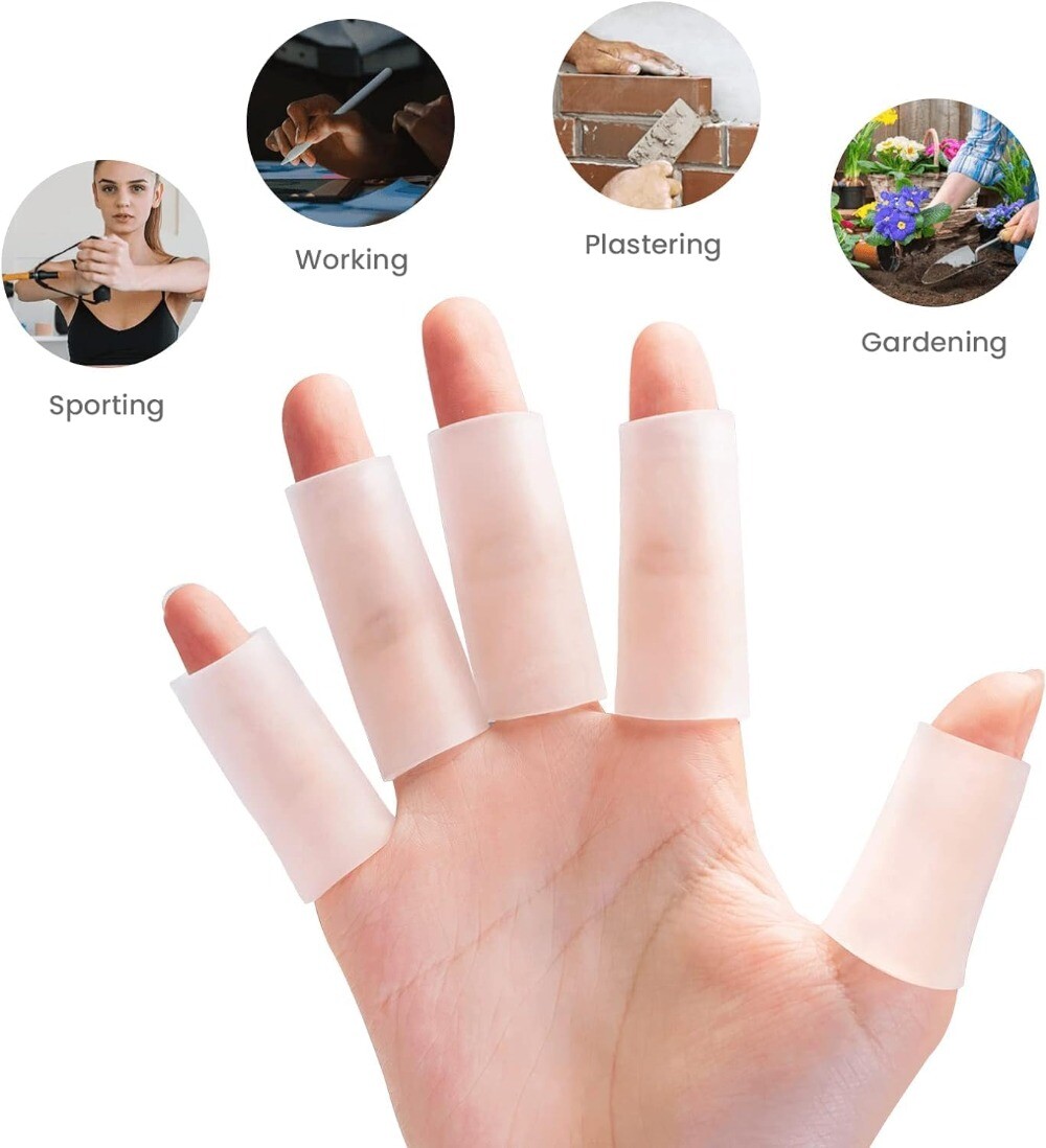 10-30pcs Gel Finger Sleeve Protectors, Silicone Finger Sleeve Cushions Protects