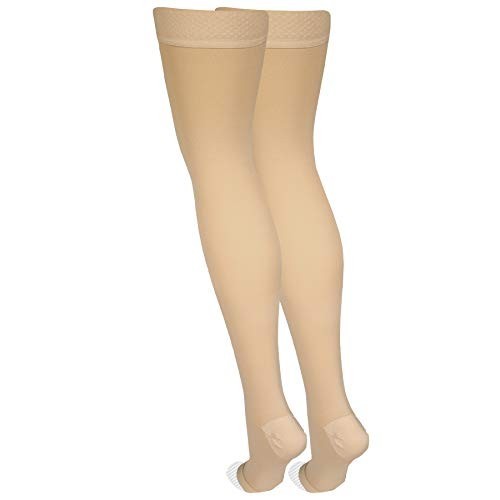 Compression Stockings for Circulation & Varicose Veins, 20-30 mmHg, Thigh Length
