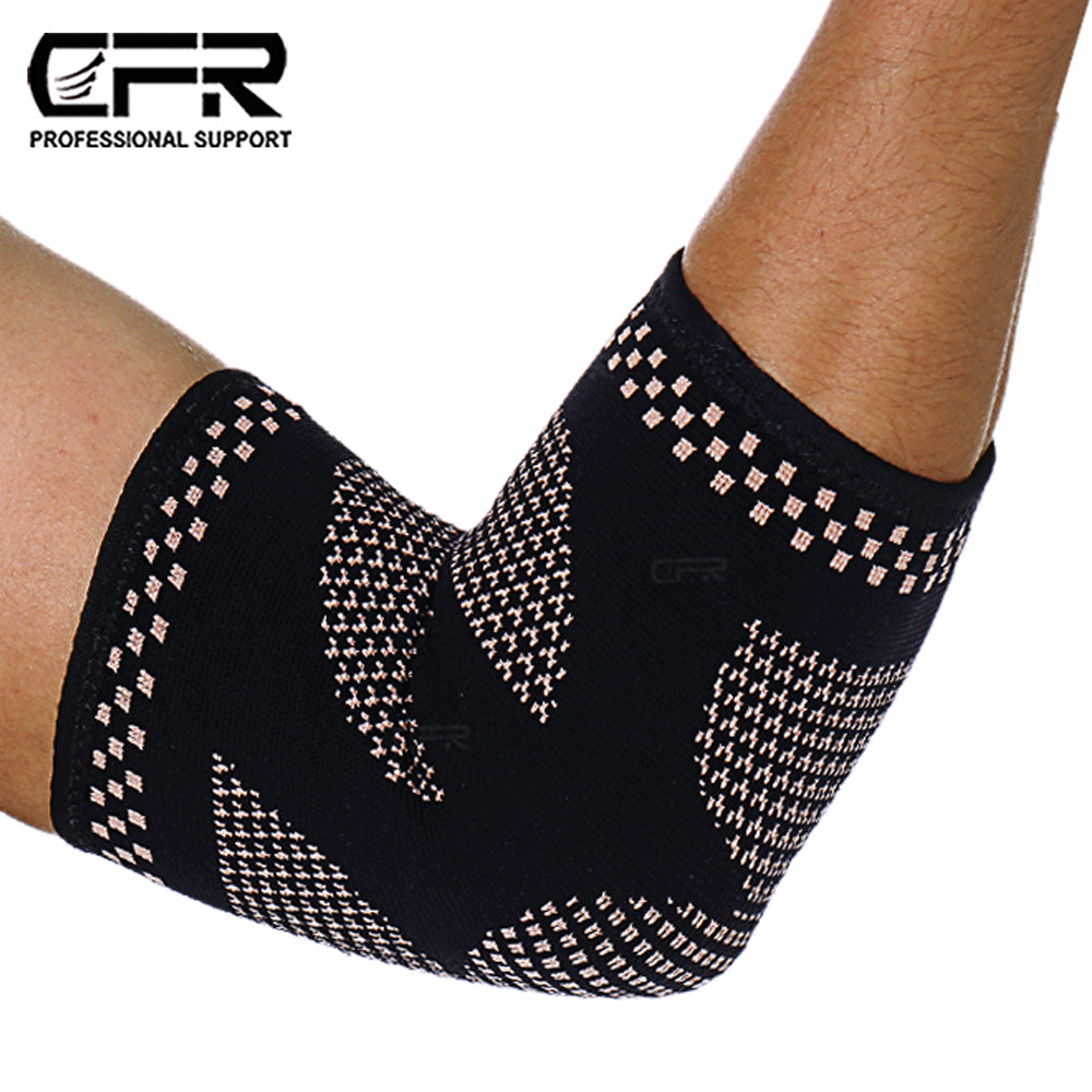 Copper Elbow Brace Support Compression Sleeve Arthritis Joint Pain Band Workout