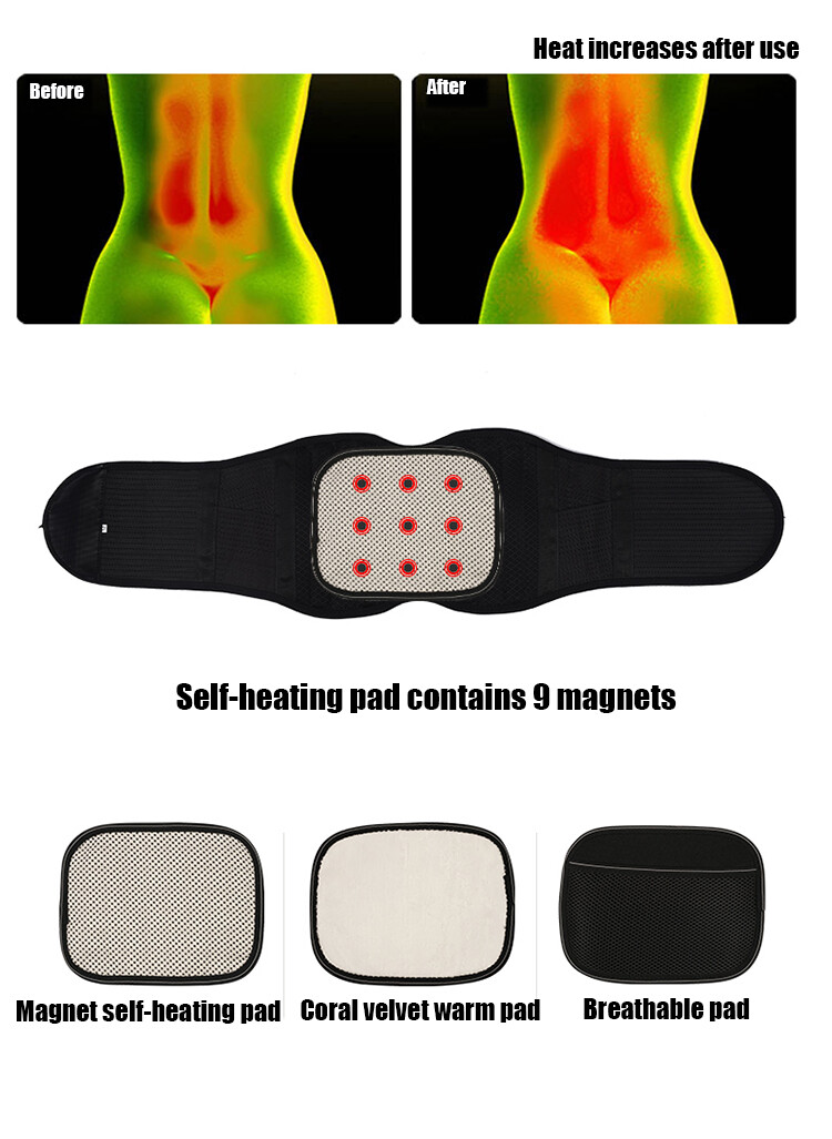 High Quality Back support belt Magnetic Self Heating Lumbar waist Support belt