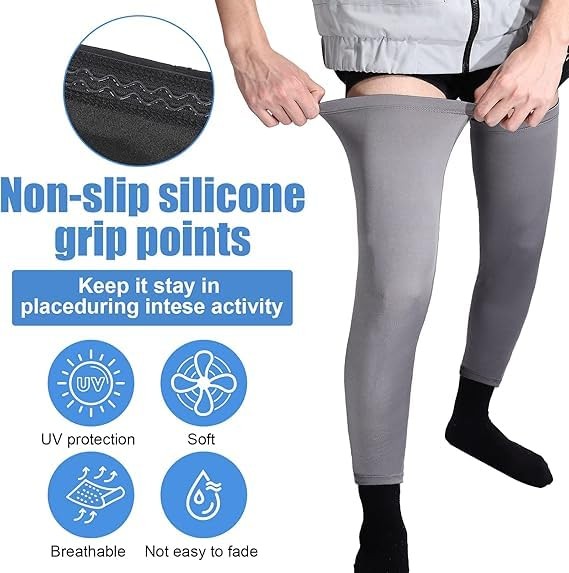 Full Length Leg Compression Sleeves Sports Knee Protection 3 Pairs Set
