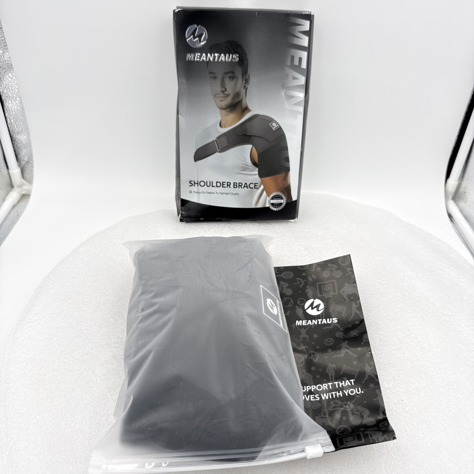 Shoulder Brace for Rotator Cuff Adjustable Hook & Loop Shoulder Support Size L