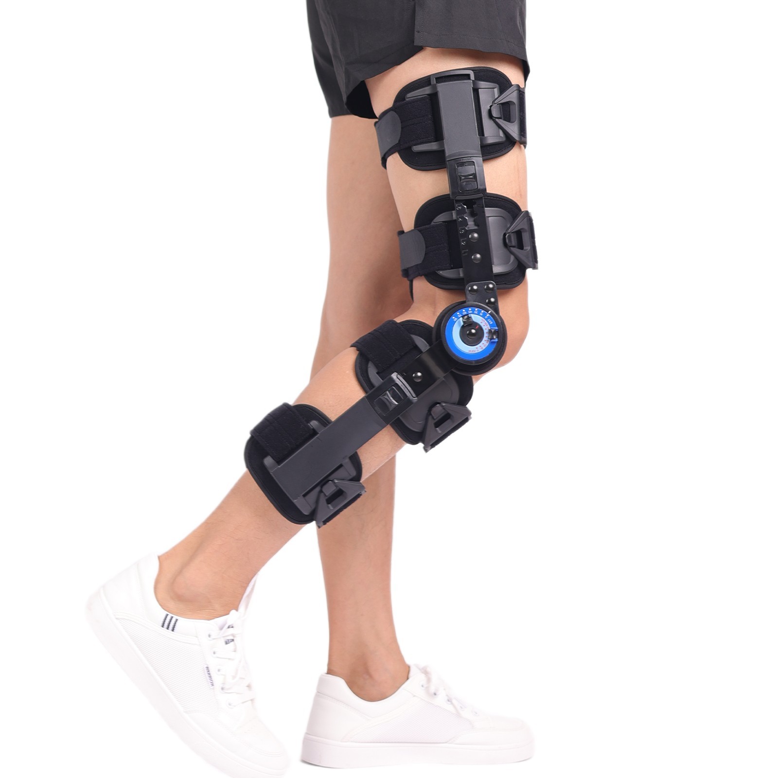 Knee Immobilizer Brace,ROM Hinged Support for Post-Surgery Rehab,Left or Right