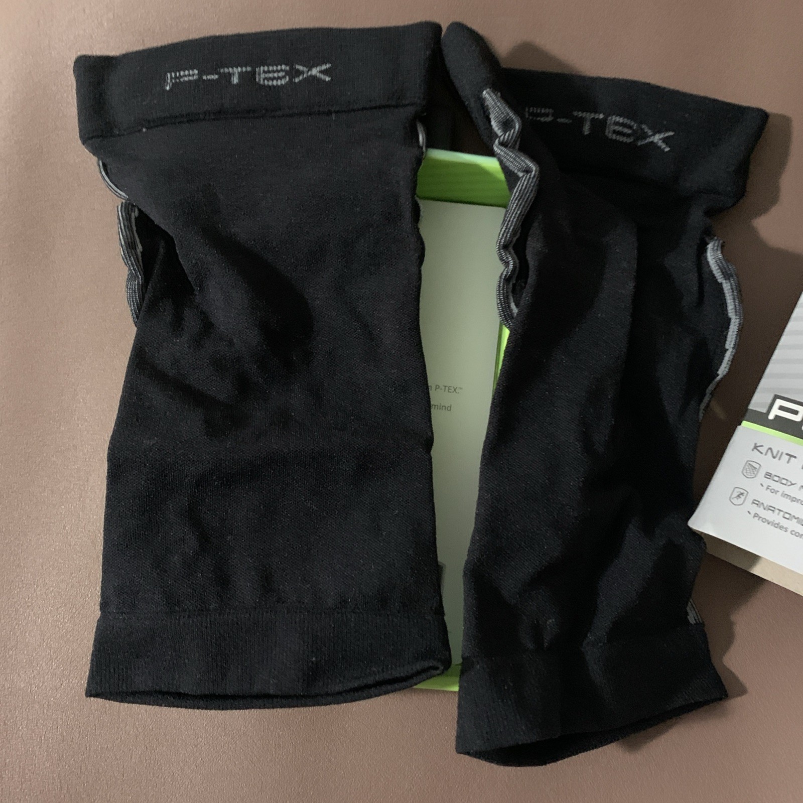 P-TEX ** PRO KNIT COMPRESSION CALF SLEEVES **P-TEXC500” XL Pair **BLACK*NEW**