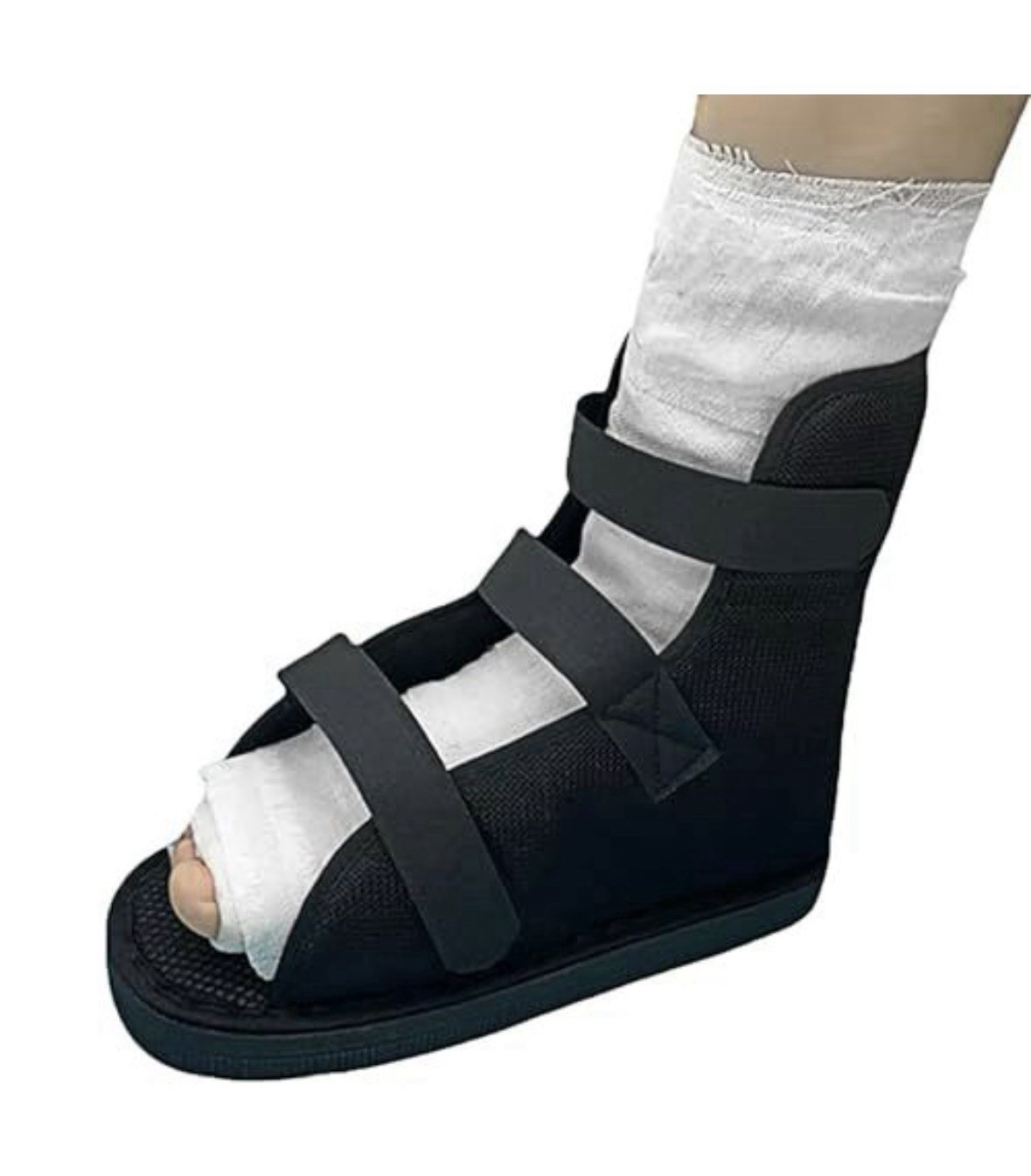 Tinayayue Open Toe Plaster Cast Shoe Breathable Adjustable Walking Boot Sprains