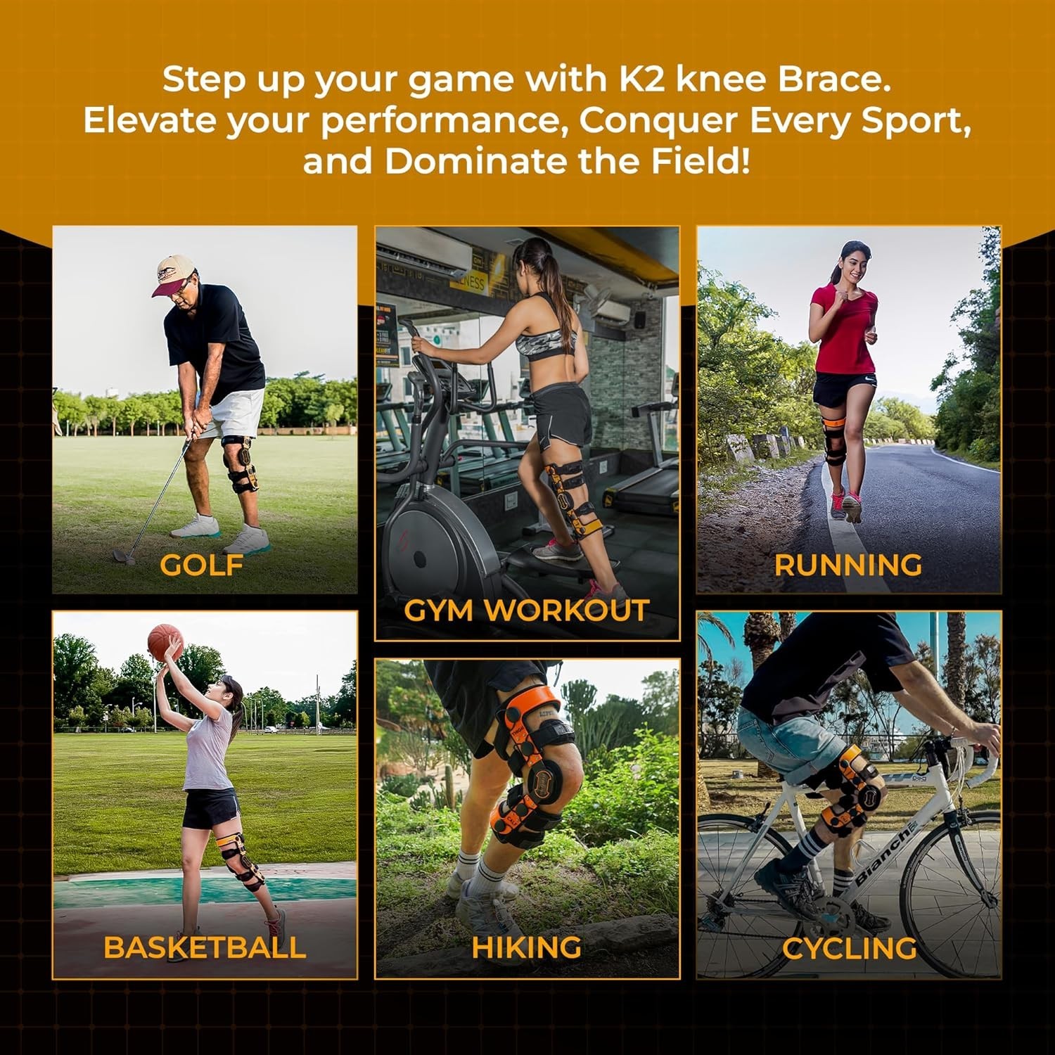 Z1 K2 Knee Brace for ACL Ligament Sports Injuries OA & Knee Pain Men Women S17