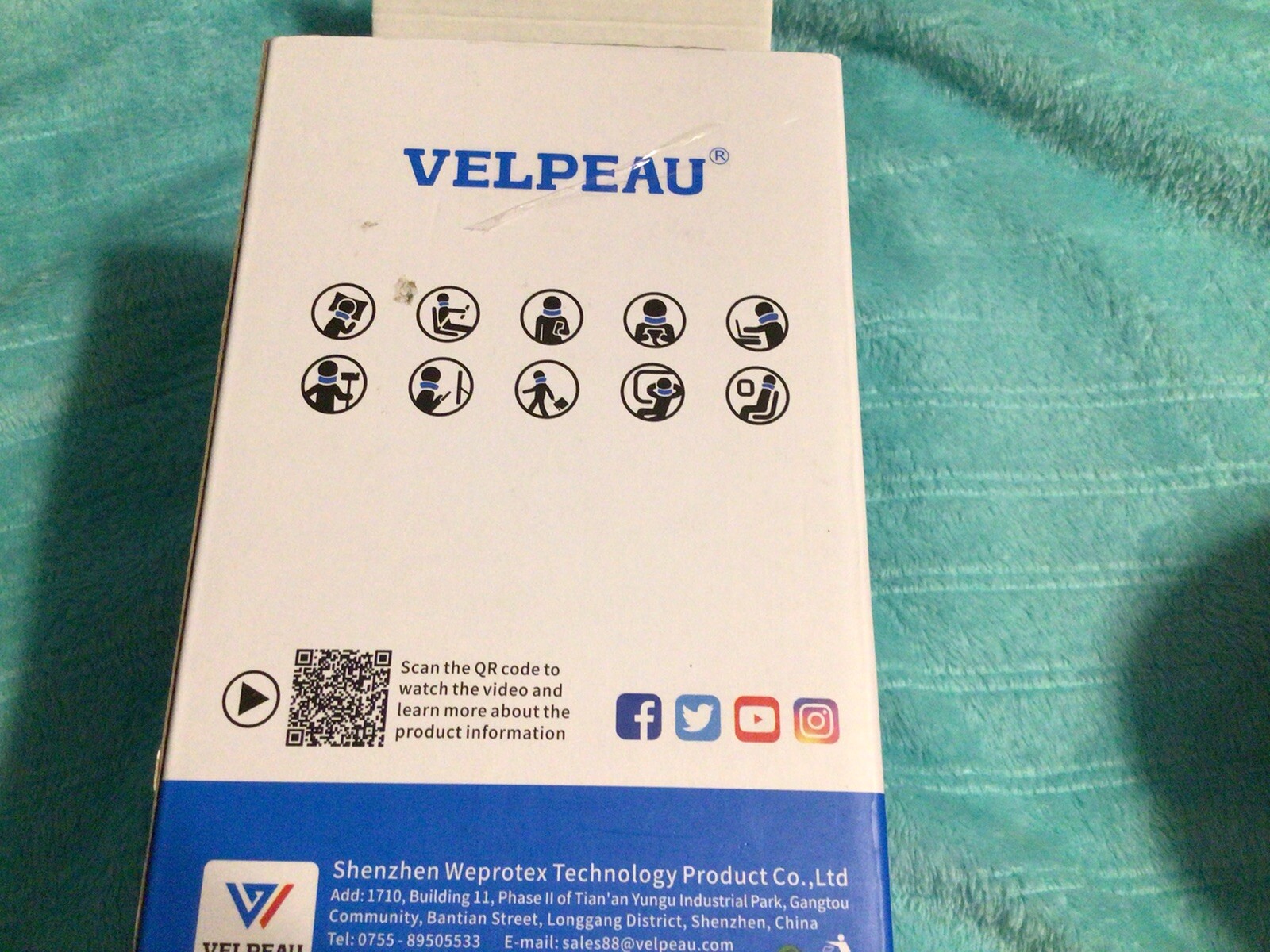 Velpeau Neck Brace Cervical Support VP0201 Comfort Large Navy Blue. Open Box!