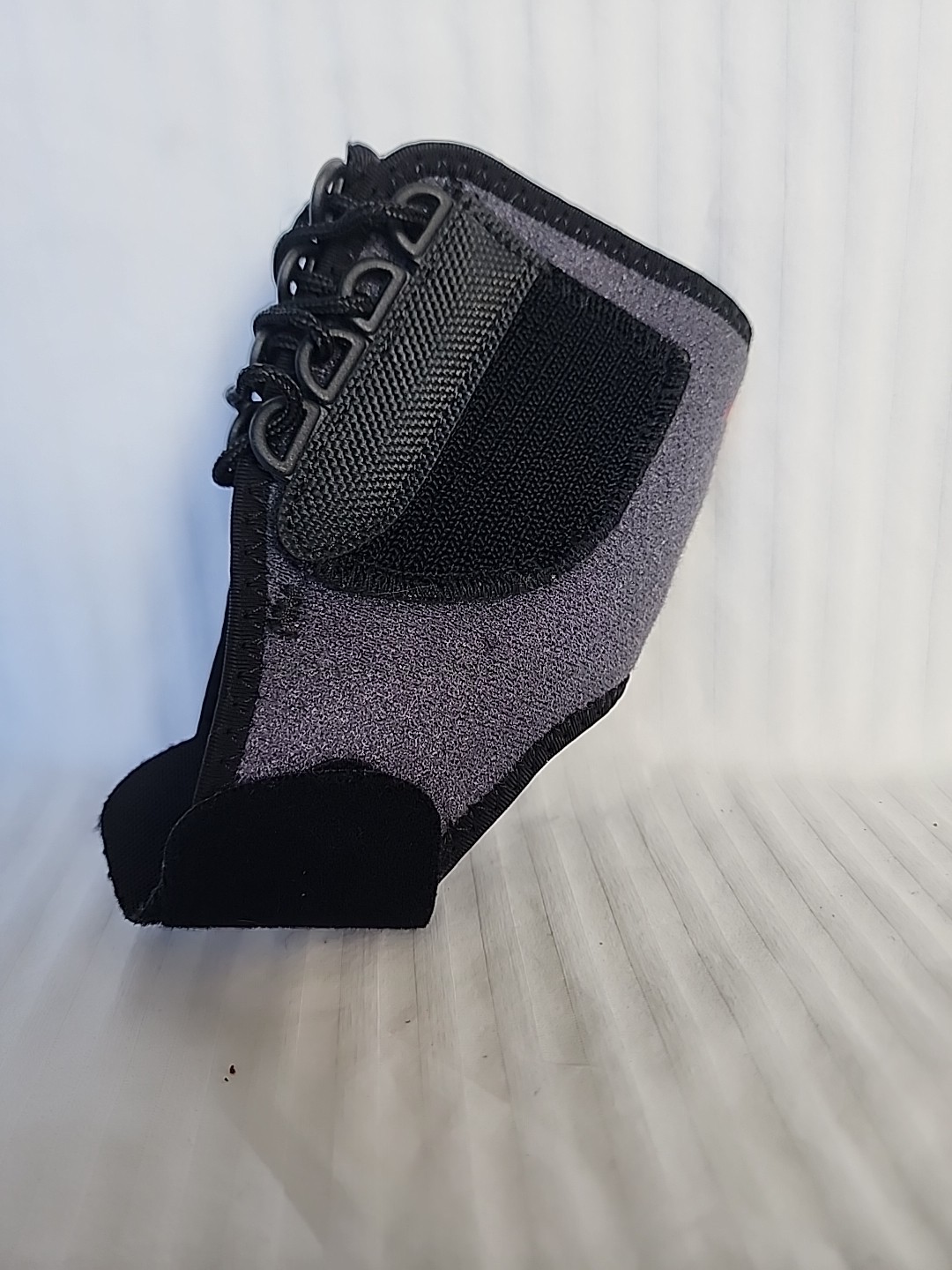Ace Tek Zone Deluxe Ankle Brace One Size Adjustable Lace Up Gray