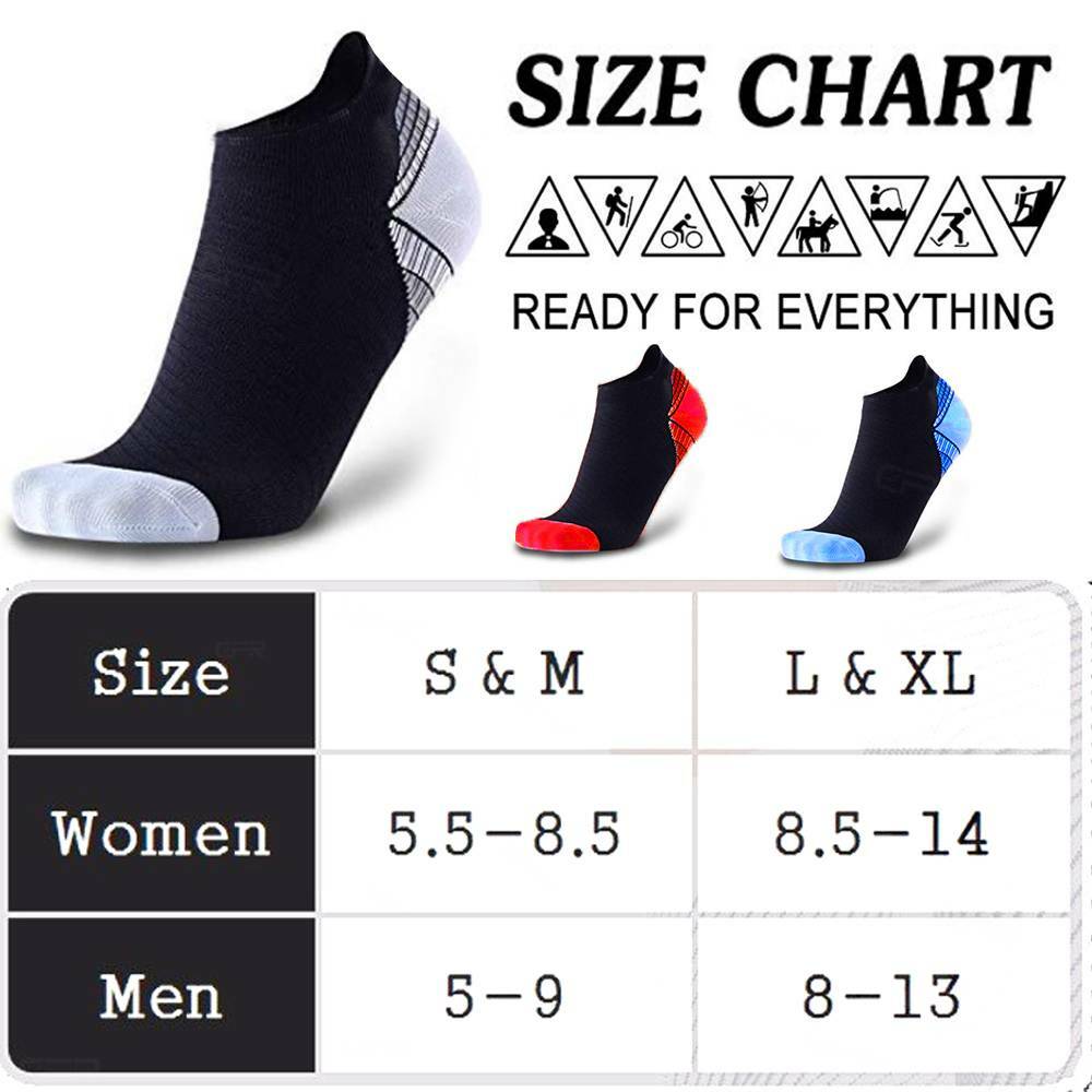 Ankle High Compression Socks Arch Running Support Plantar Fasciitis Men Women US
