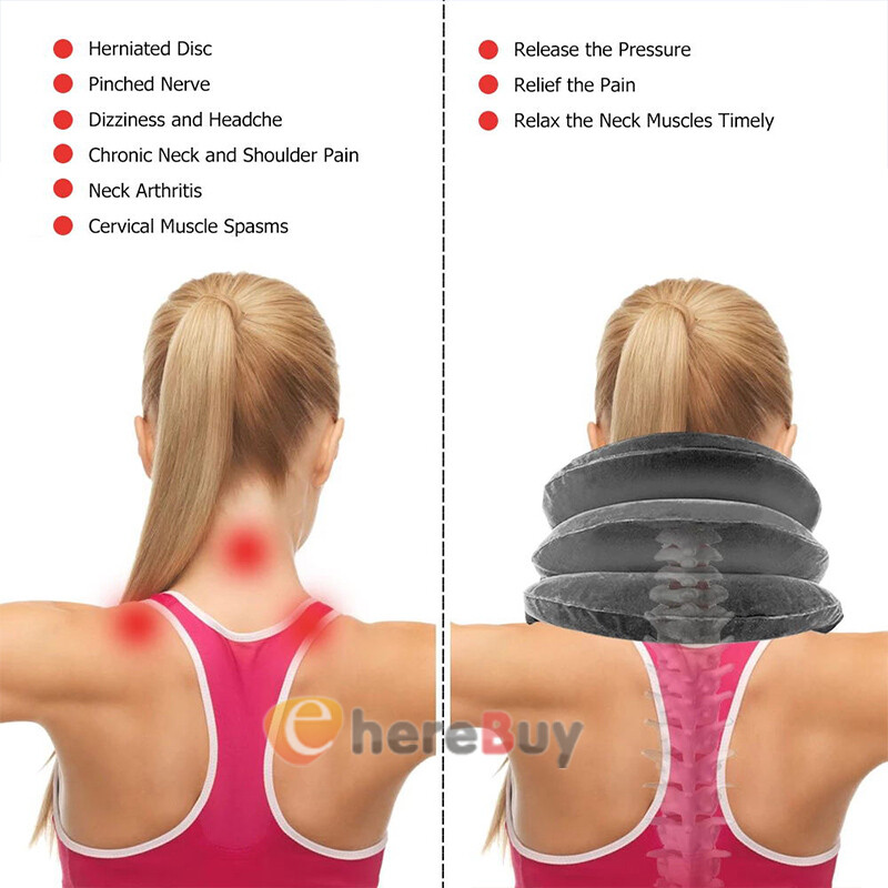 Cervical Neck Traction Device Collar Brace Support Pain Relief Stretcher Therapy