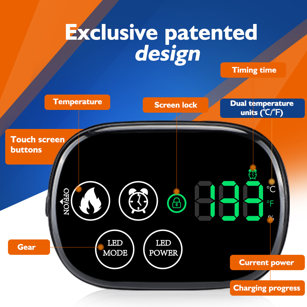 660nm Red Light & 850nm Near Infrared Light Therapy Heated Knee Massage Brace