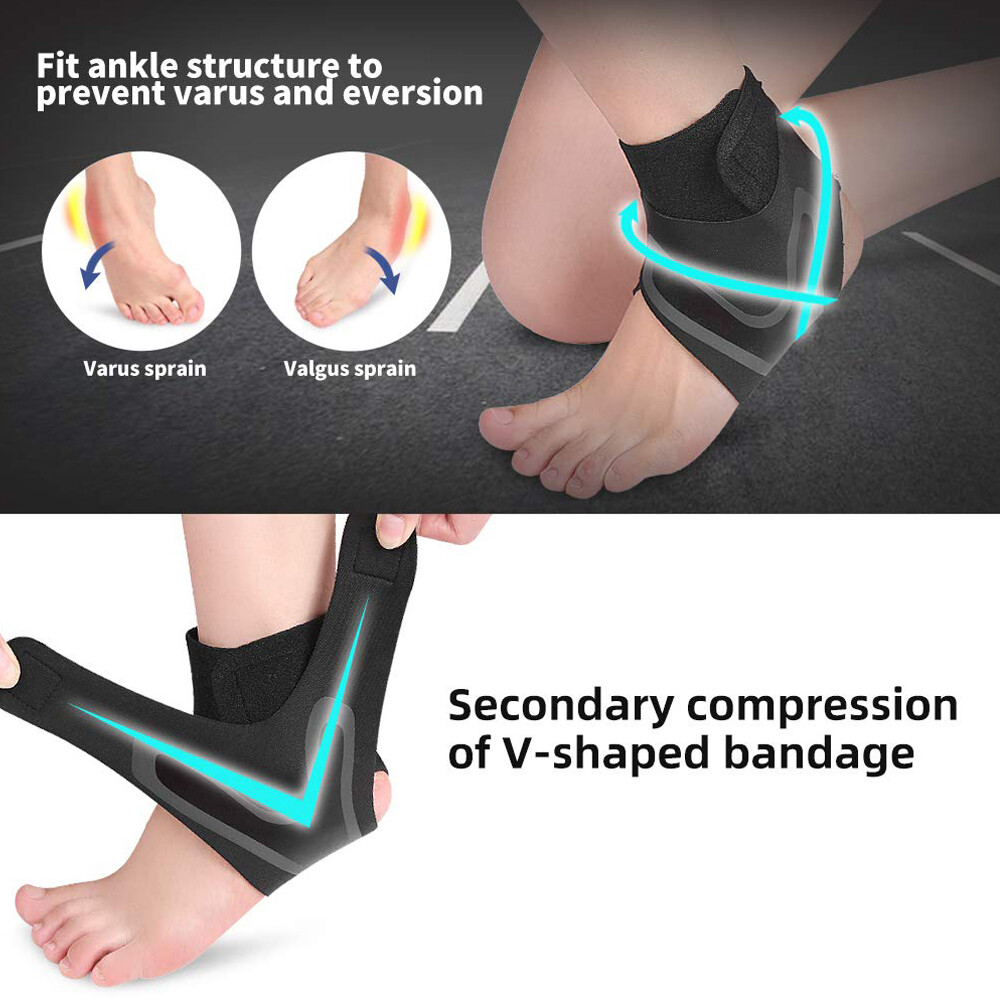 Compression Ankle Brace Support Sleeve Gym Foot Plantar Fasciitis Pain Relief