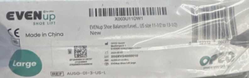EVEN UP SHOE BALANCER LEFT RIGHT 10.5 in.