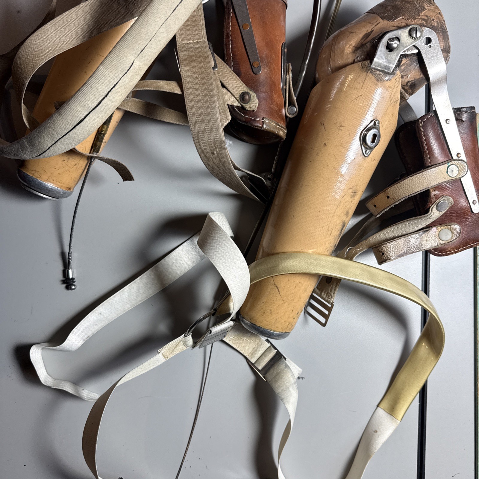 Vintage Pair Of Prosthetic Adult Arms With Parts Display Steampunk Art