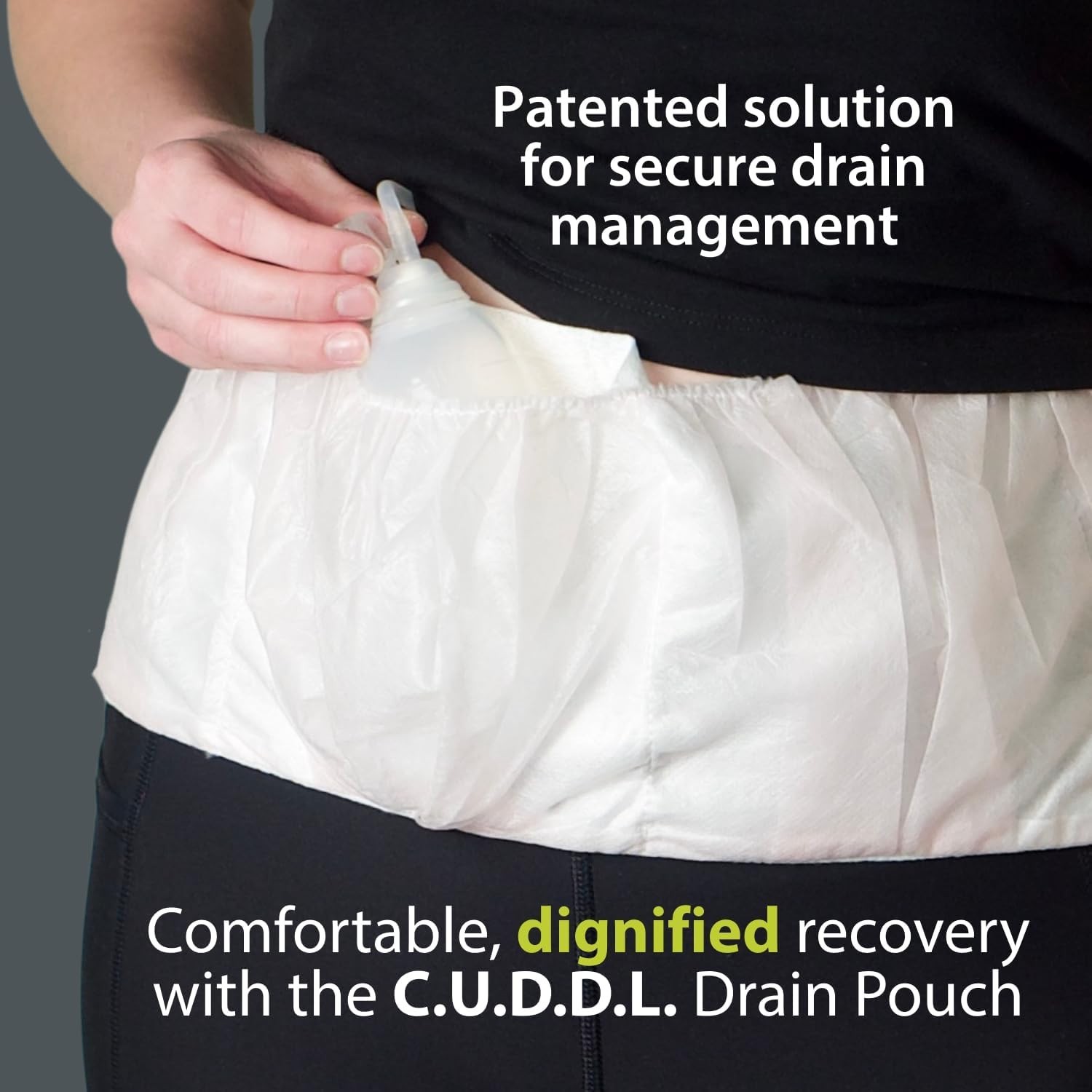 Mastectomy Drain Holder Belt 2-Pack Holds Up to 8 JP Drains Post Breast Surgery