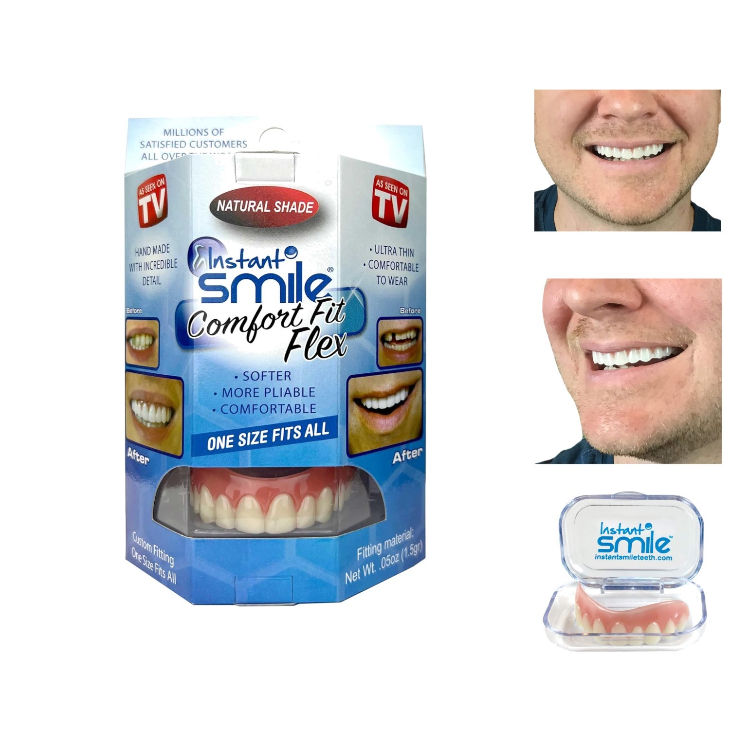 Flexible Comfort Fit Teeth Cover – Whitening Natural Shade for Confident Smiles