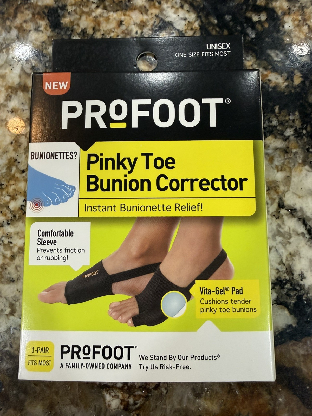 NEW Profoot Pinky Toe Bunion Corrector Instant Bunionette Relief One Pair