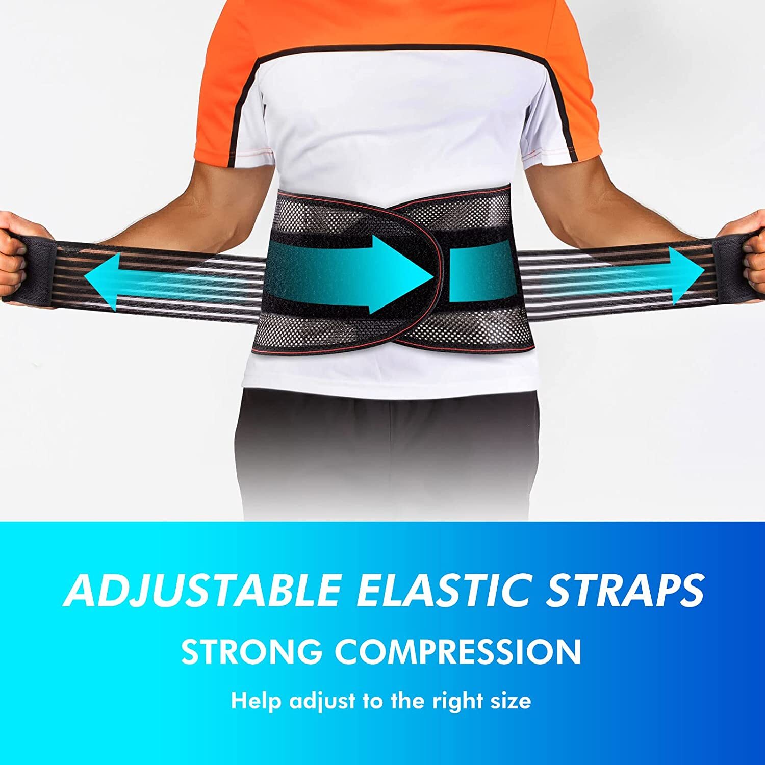 Adjustable Breathable Lumbar Support Lower Waist Back Belt Brace Pain Relief WDG