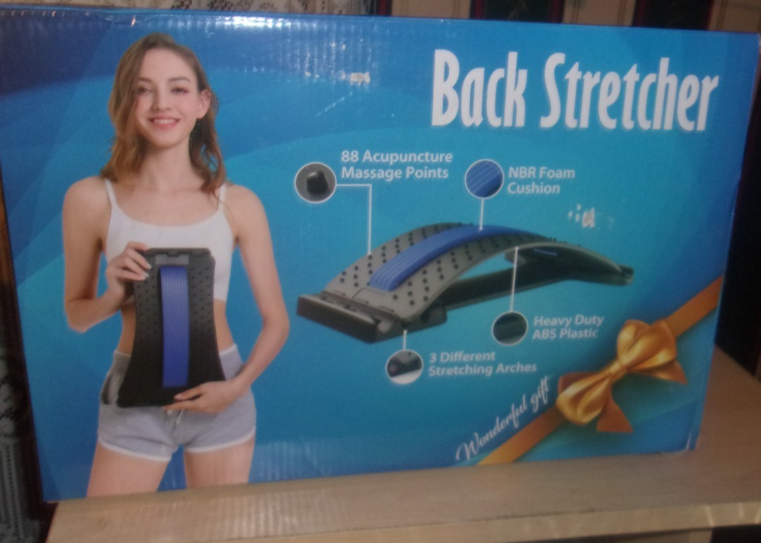 Back Stretcher Spine Board Pain Relief Lumbar Support Corrector Adjustable Ortho