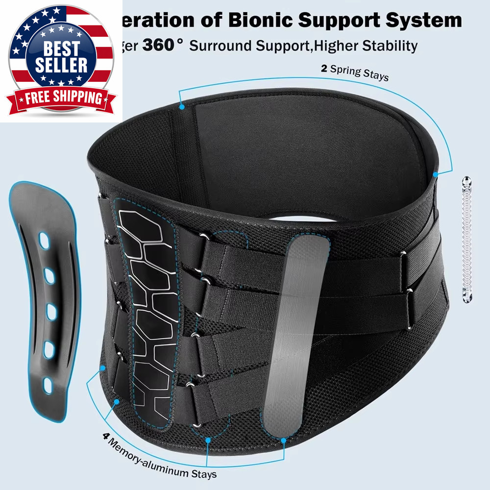 Back Brace for Lower Back Pain, Sciatica, Herniated Disc, Scoliosis, Back Suppor