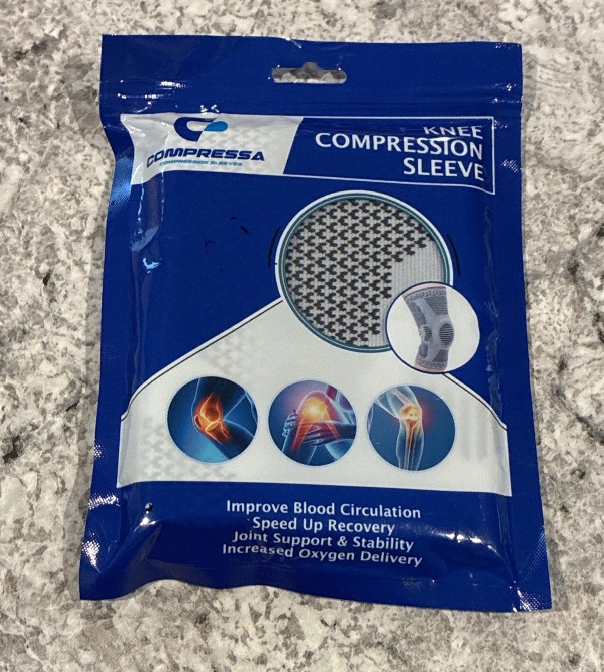 Compressa Knee Compression Sleeve For Women & Men Braces for Pain New