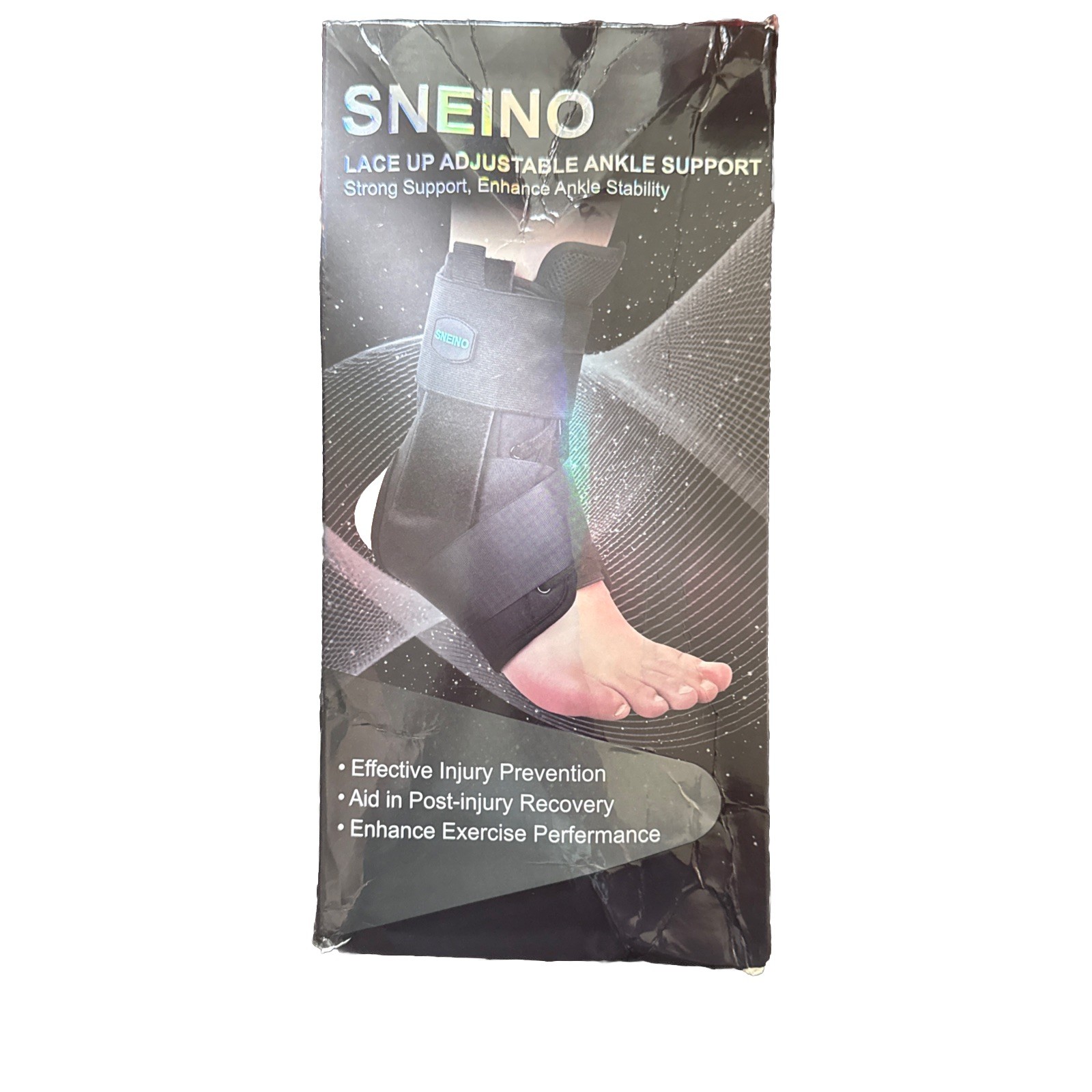 SNEINO Lace up Ankle Brace for Women & Men – Ankle Support Brace for Sprained…