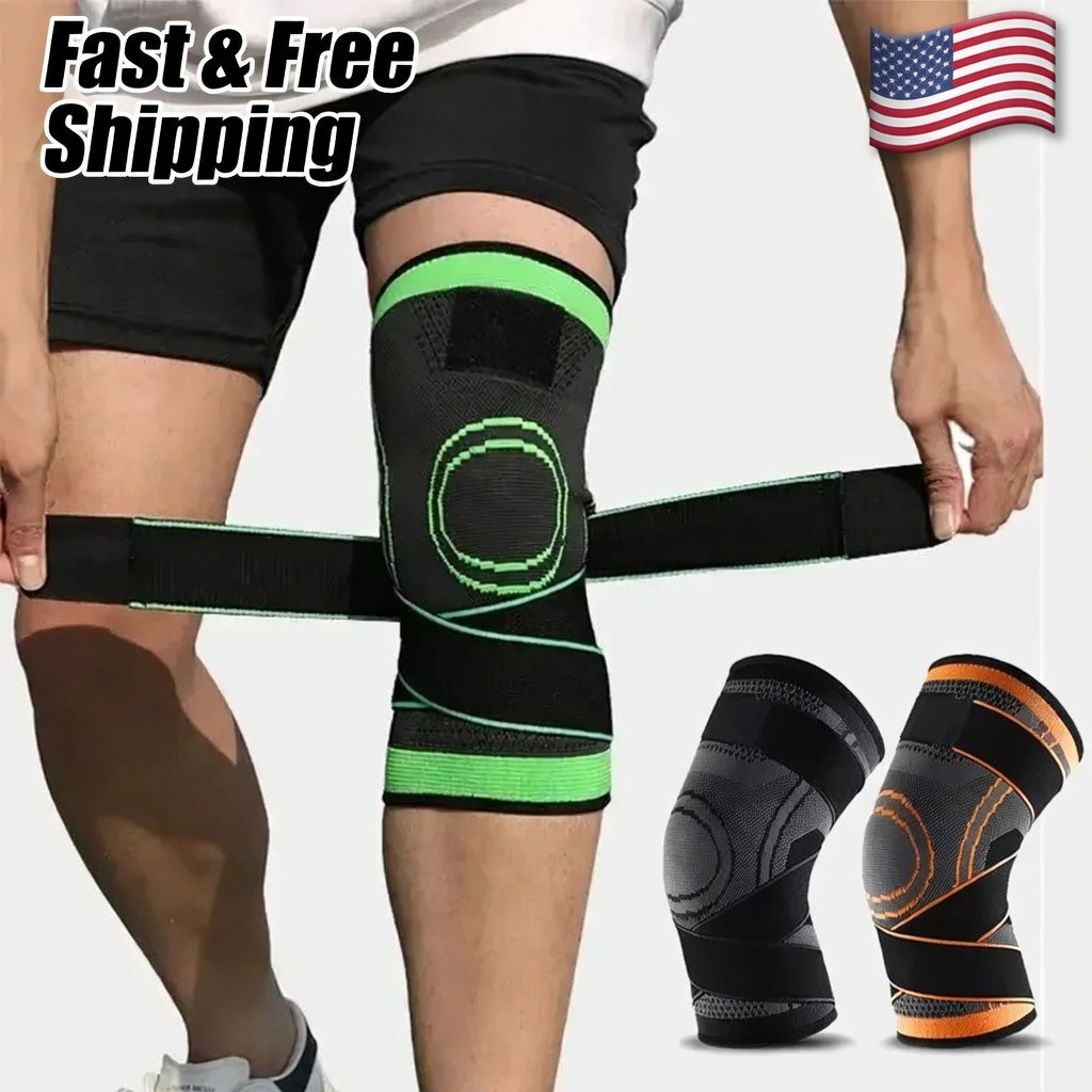 Knee Sleeve Compression Brace Support For Sport Joint Pain Arthritis Relief