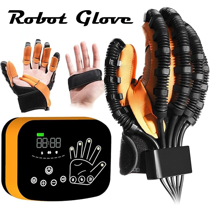 Hand Rehabilitation Robot Glove (LEFT, XL) Upgraded Training Finger Strengthener