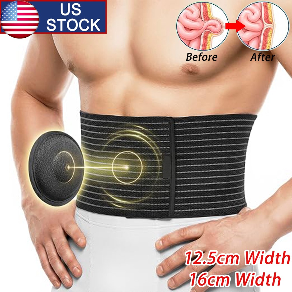 Mens Umbilical Hernia Belt Navel Truss Abdominal Binder Support Compression Pad