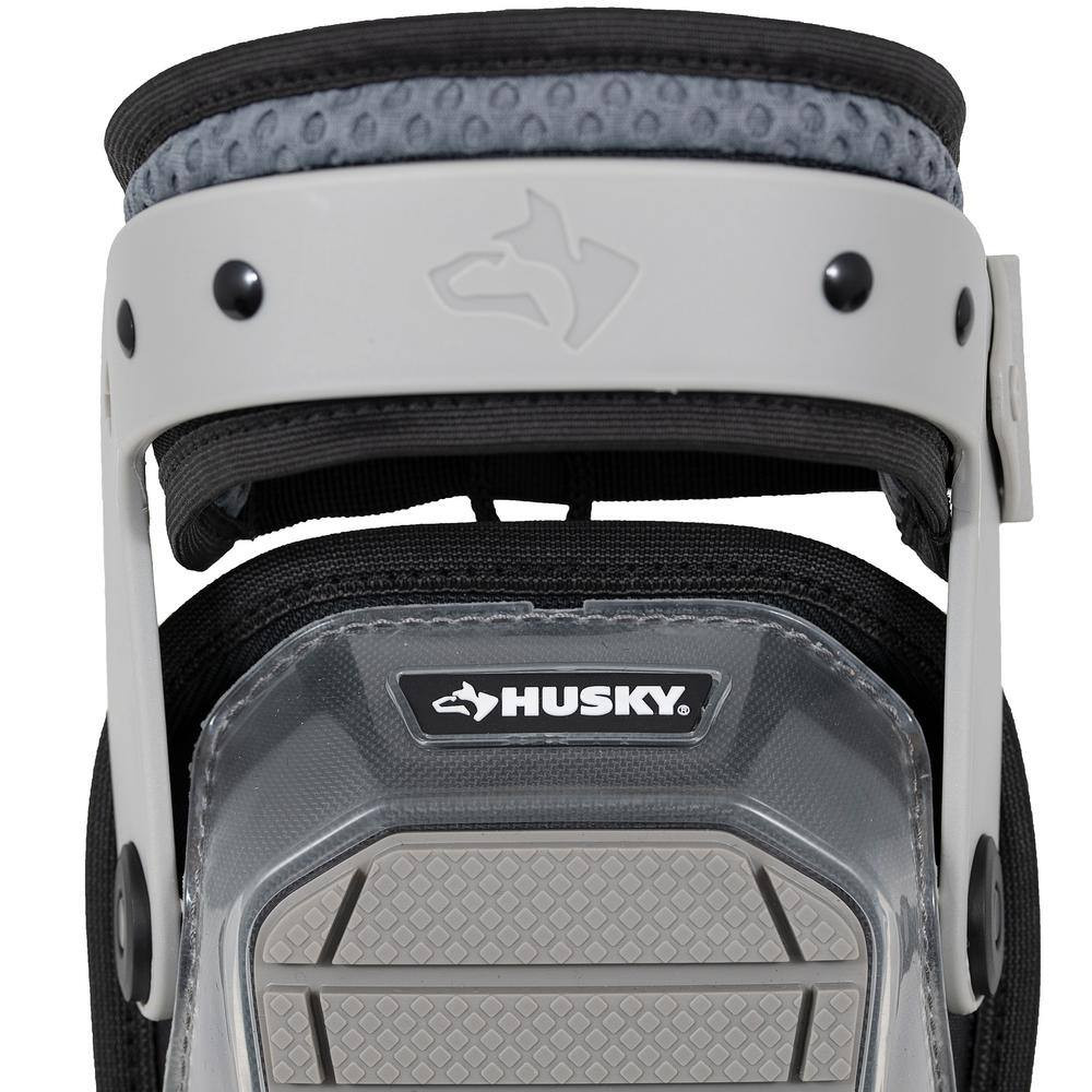 Gray Gel Soft Cap Articulating Hinge Knee Pad with Adjustable Straps