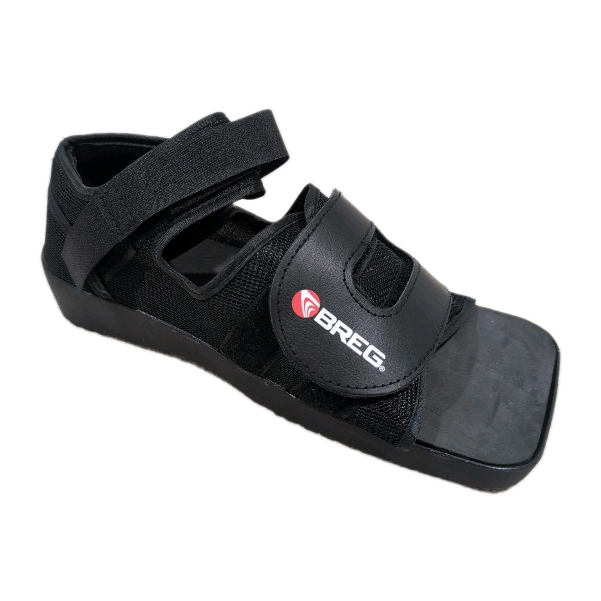 Breg Post-Op Square Toe Shoe Medium Unisex Fits Left / Right Foot Black 11″