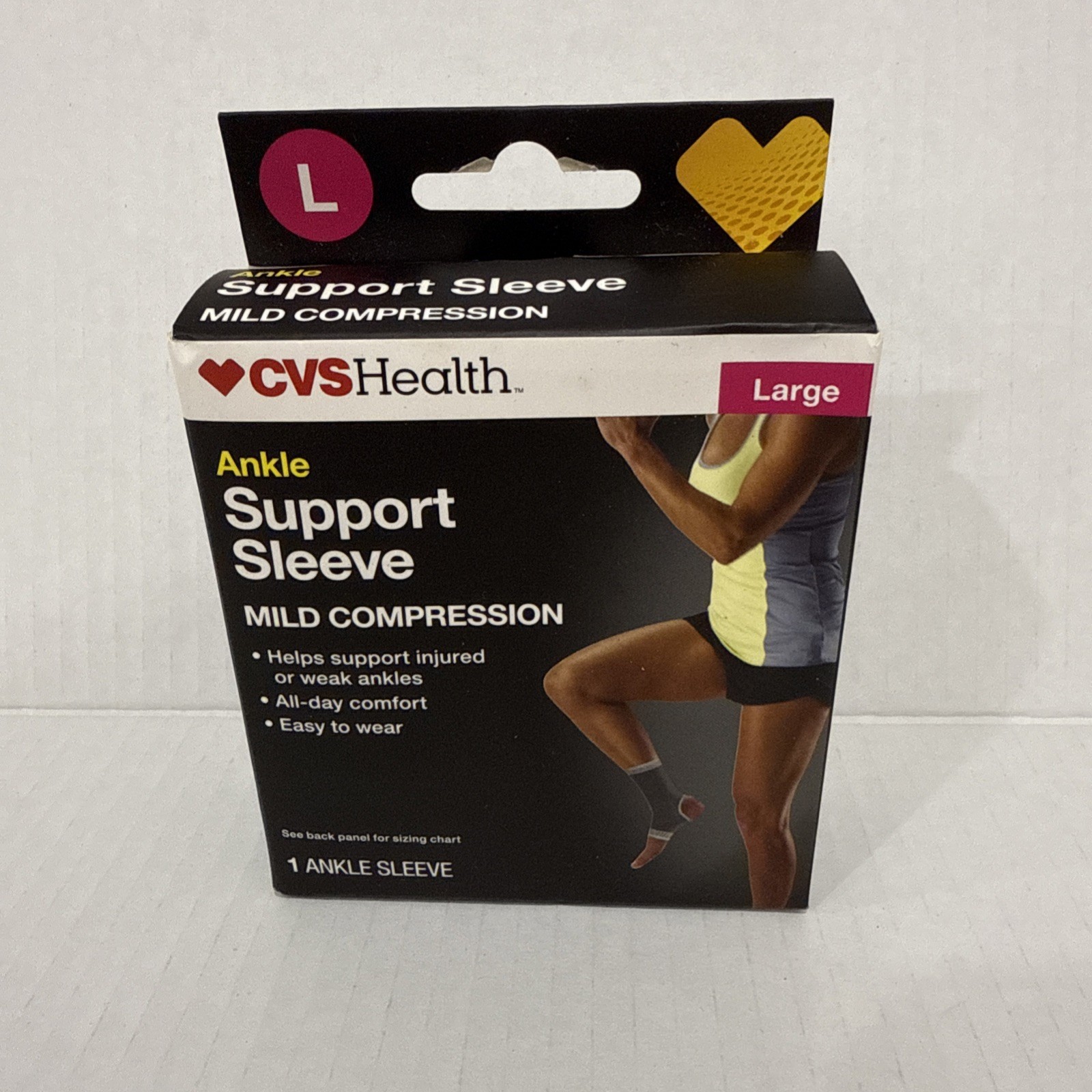 Ankle Support Sleeve Size Large Mild Compression Support NEW CVS Health