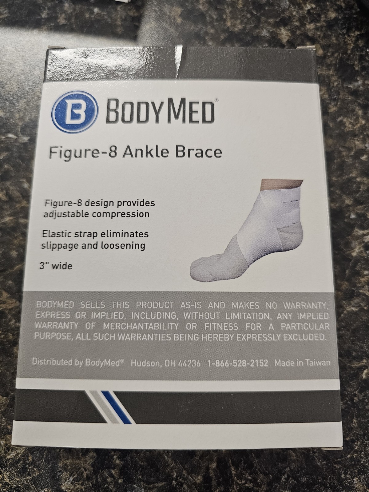 Ankle Stabilizer White Size Medium M Ankle Support Figure 8
