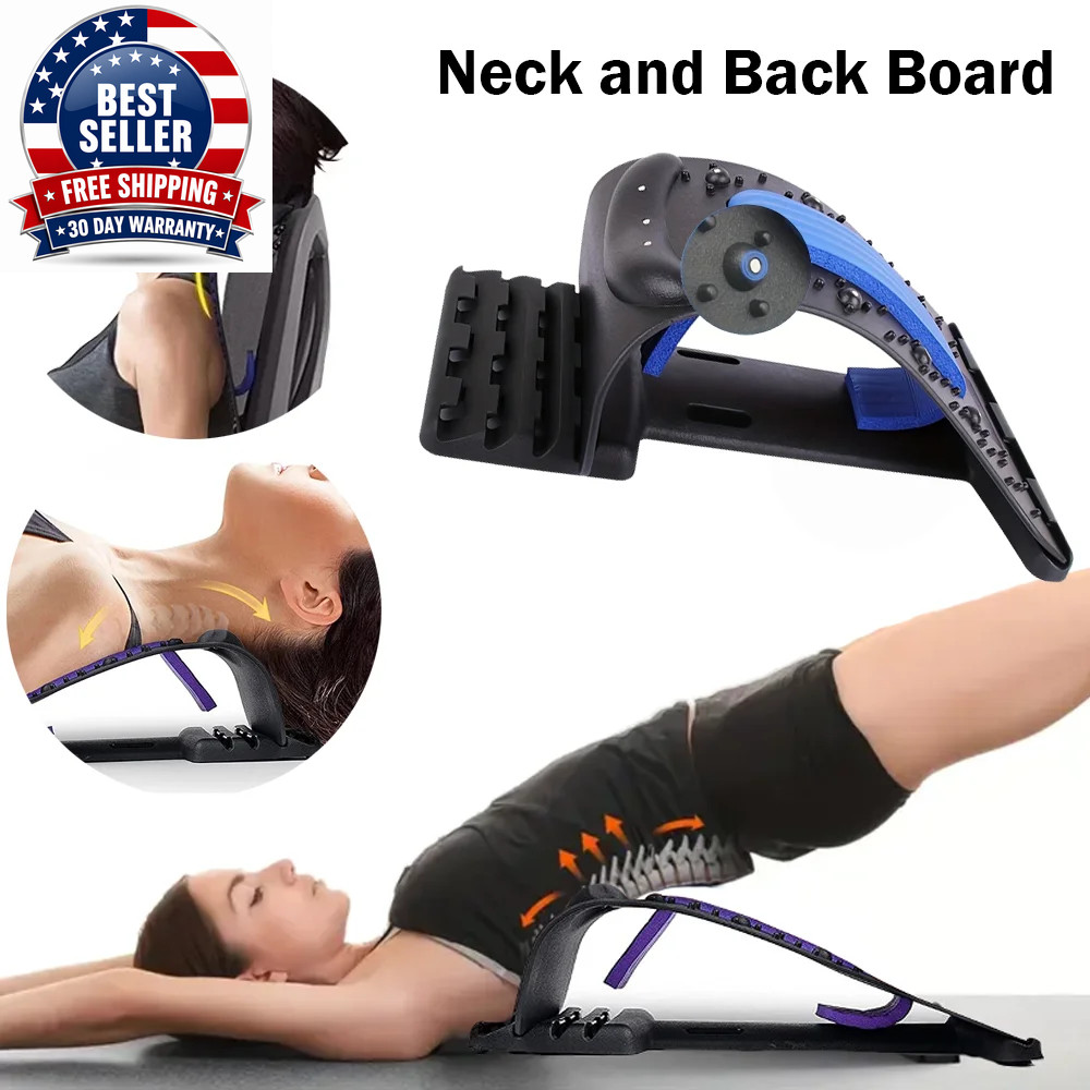 Back Stretcher Multi-Level Adjustable Back Cracker Board Lower Upper Lumbar Spin