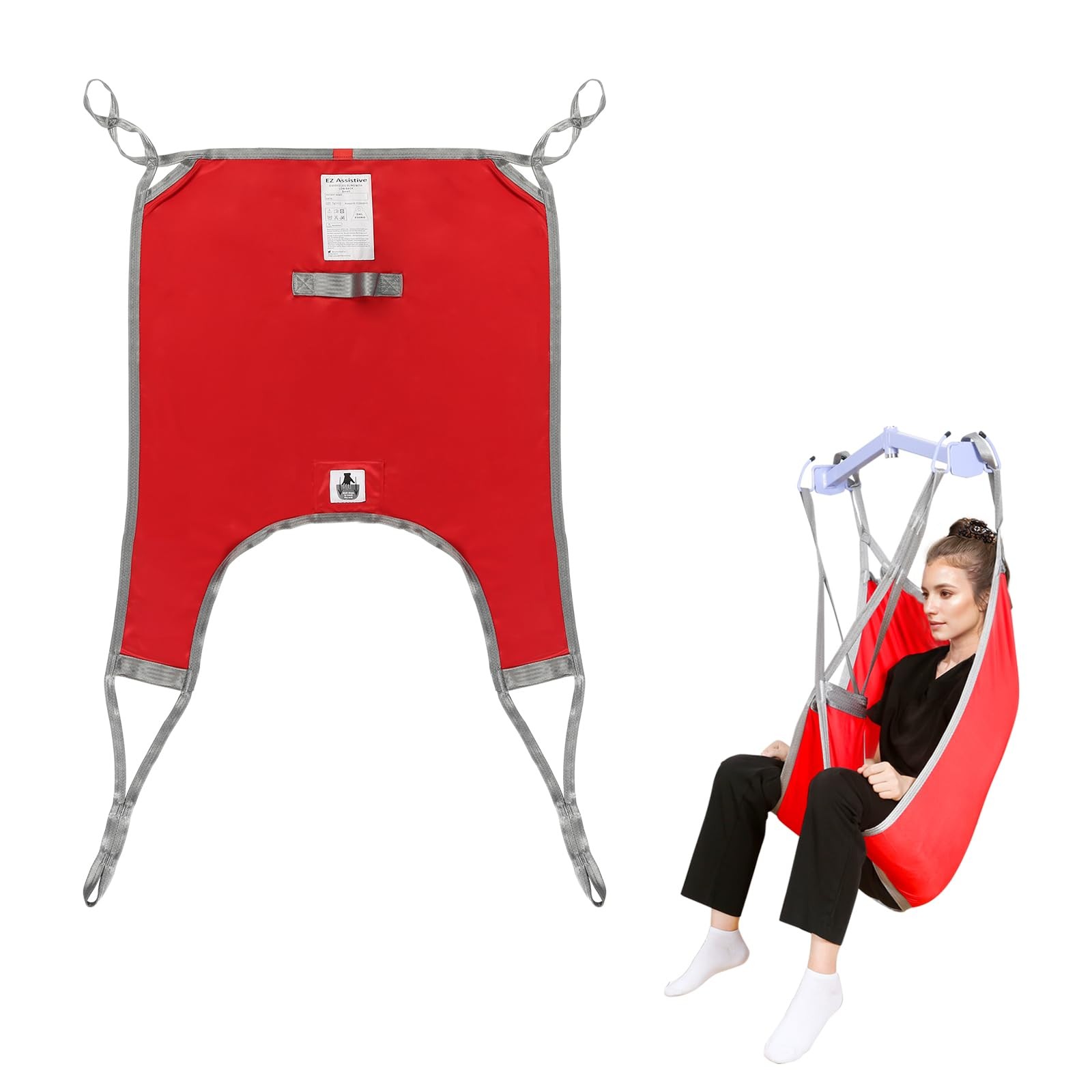 Hoyer Lift Sling for Toileting, Patient Lift Sling with Divided Leg U-Sling for
