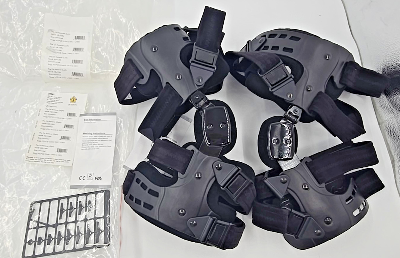Lot of 2 DR Medical DRMS The OA Reliever Knee Brace KB-138R Right & KB-138L Left