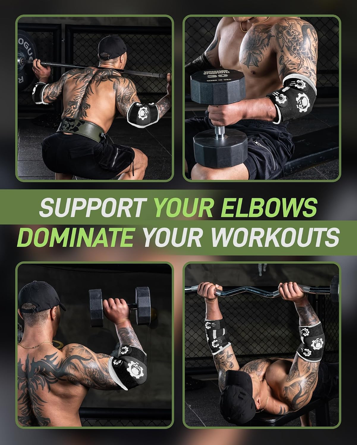 MANUEKLEAR 5Mm Neoprene Weight Lifting Elbow Sleeves for Men (1 Pair), Elbow Sle