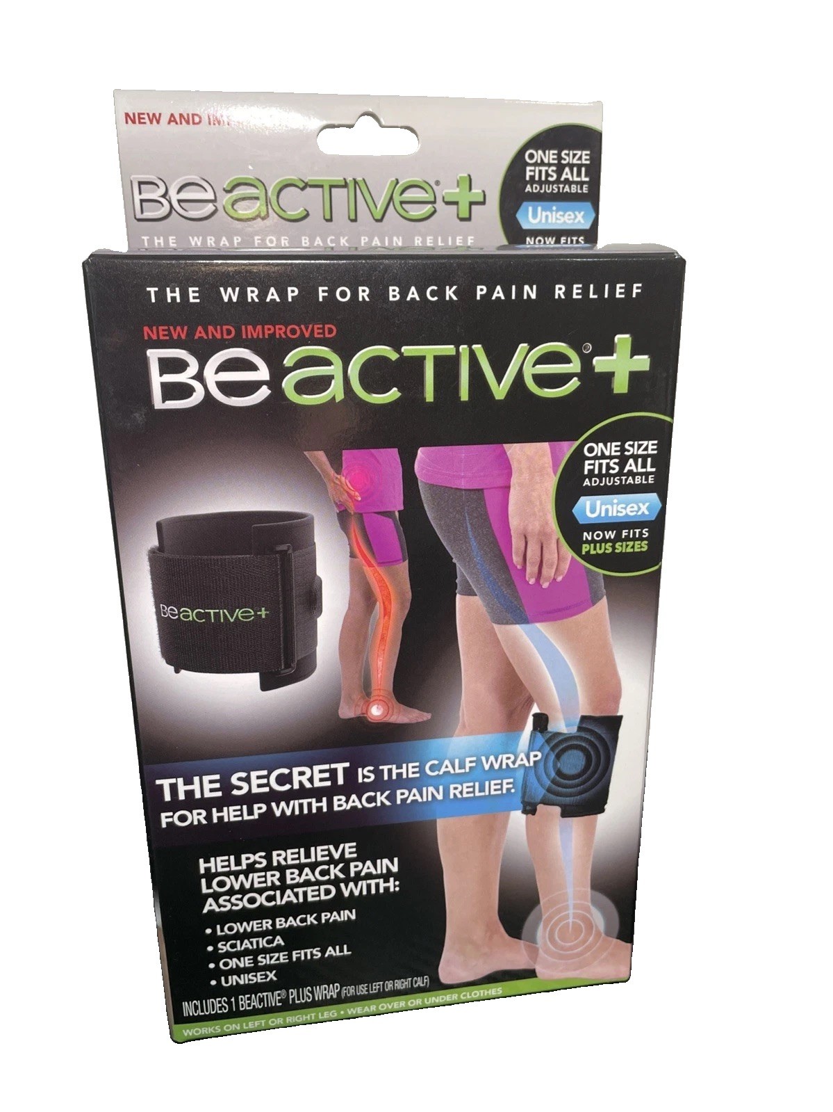 BeActive Plus Calf Wrap For Back Pain BA-1000 New Free Shipping