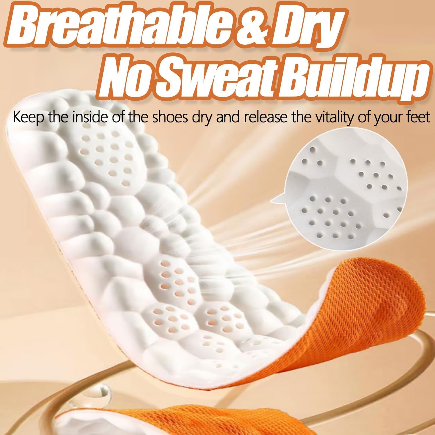 2026 New Steppers Insoles for Men & Women,4D Cloud Massage Memory Foam Insoles