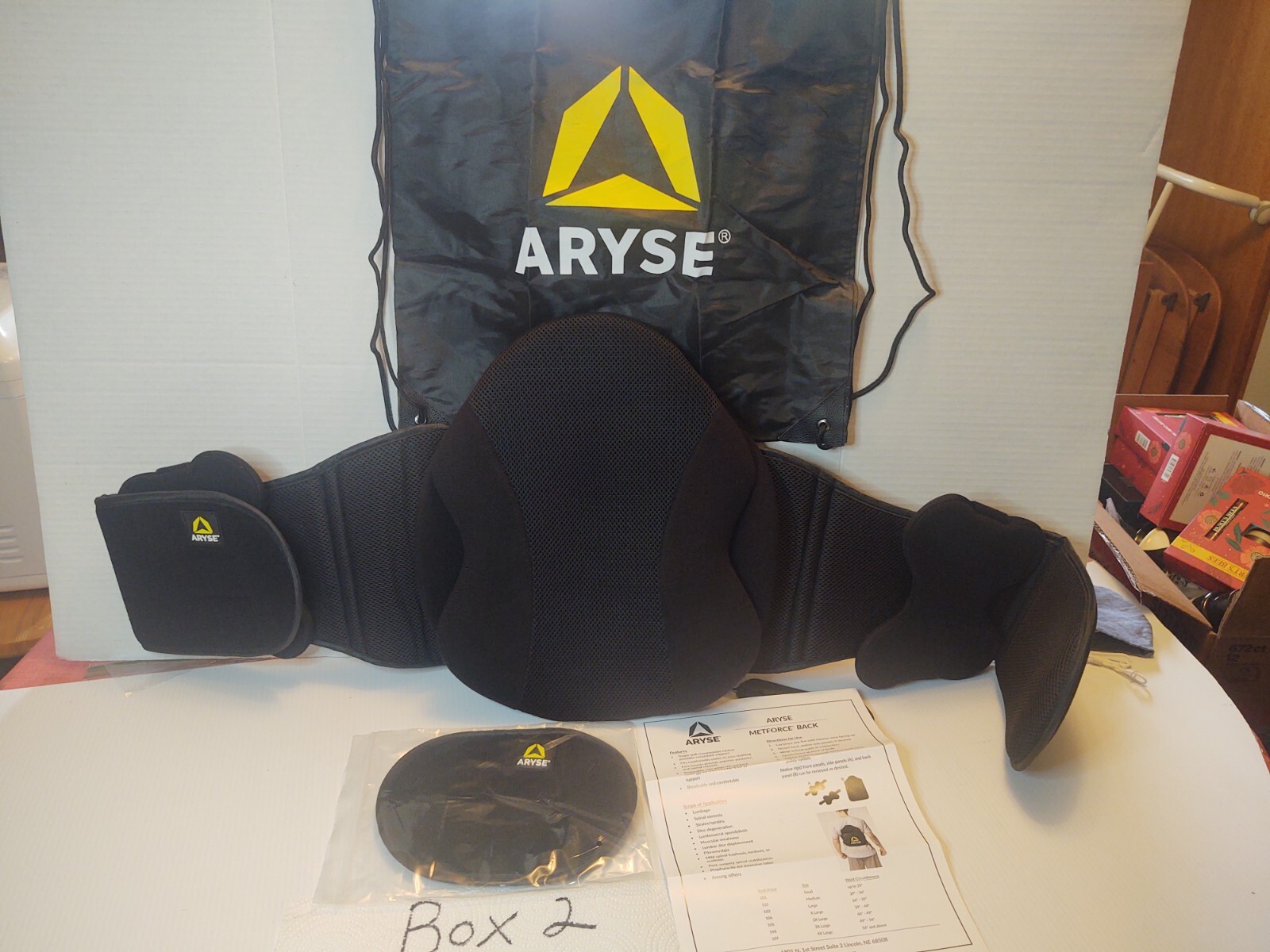 Aryse Metforce Back Brace AY-37 50-105 Compression Support System 2X LARGE New