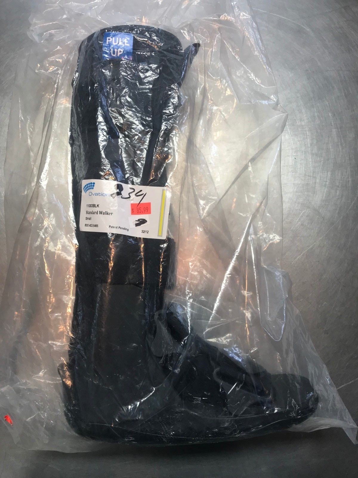 11003 Ovation Medical Pneumatic Shockpod Standard Tall Walker Brace SMALL Black