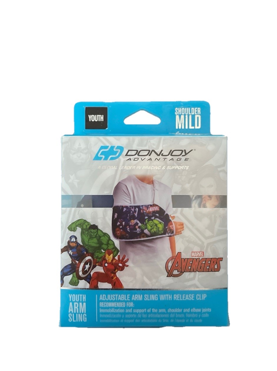 DonJoy Advantage Youth Arm Sling 011119. Featuring Marvel – Avengers. New